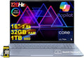 ASUS Vivobook S16 AI PC Laptop 16' 2.8k OLED 120Hz (600nits, 100% DCI-P3) Intel 16-core Ultra 9 285H 32GB RAM 1TB SSD Backlit for Creator Designer Business Professional Win11 ICP Hub