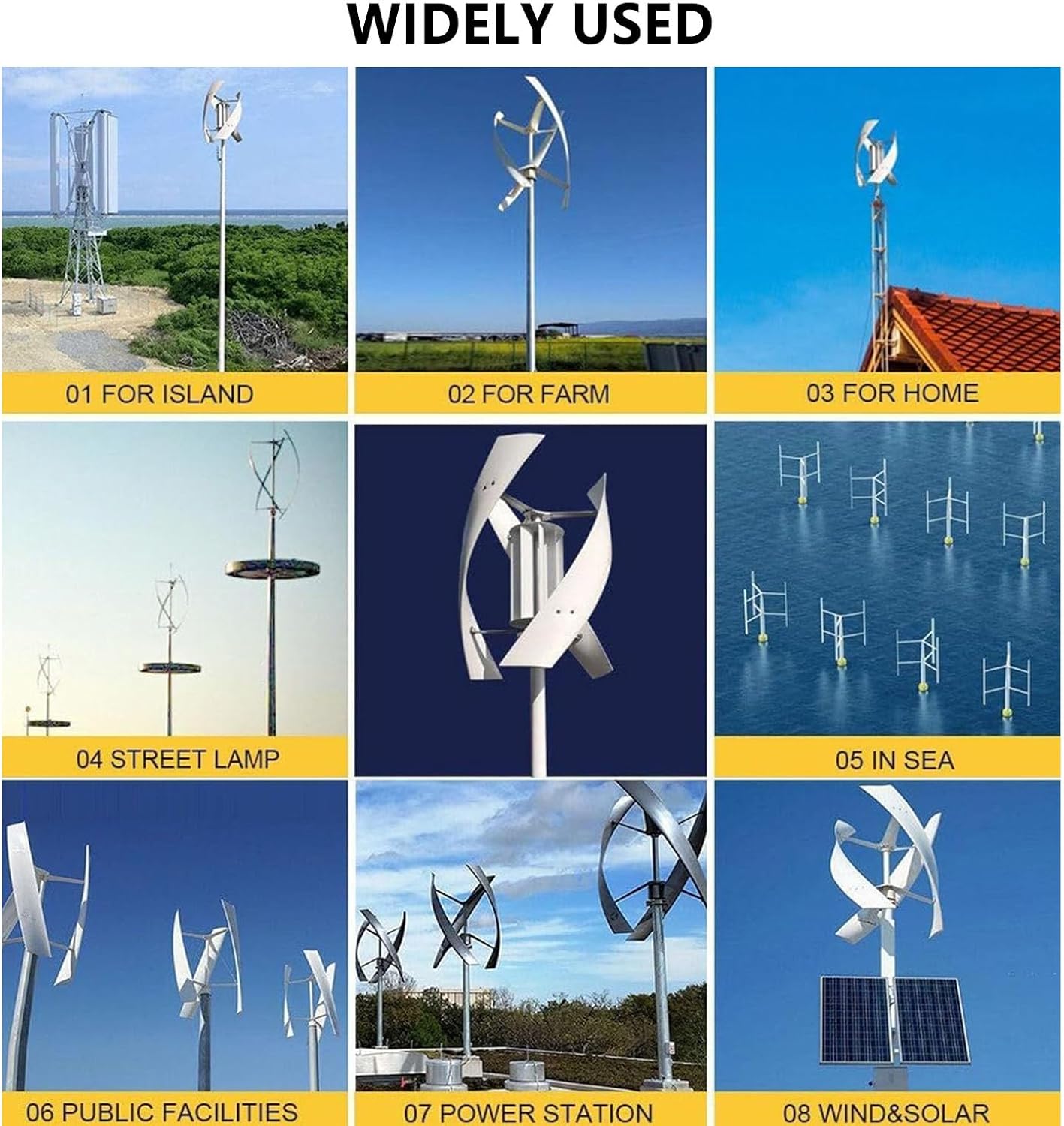 3000W Portable Wind Turbine Generator Kit, 12V/24V Vertical 3-Blade Helix Power System, Eco-Friendly Renewable Energy for Off-Grid Homes, Efficient Wind Power Solution
