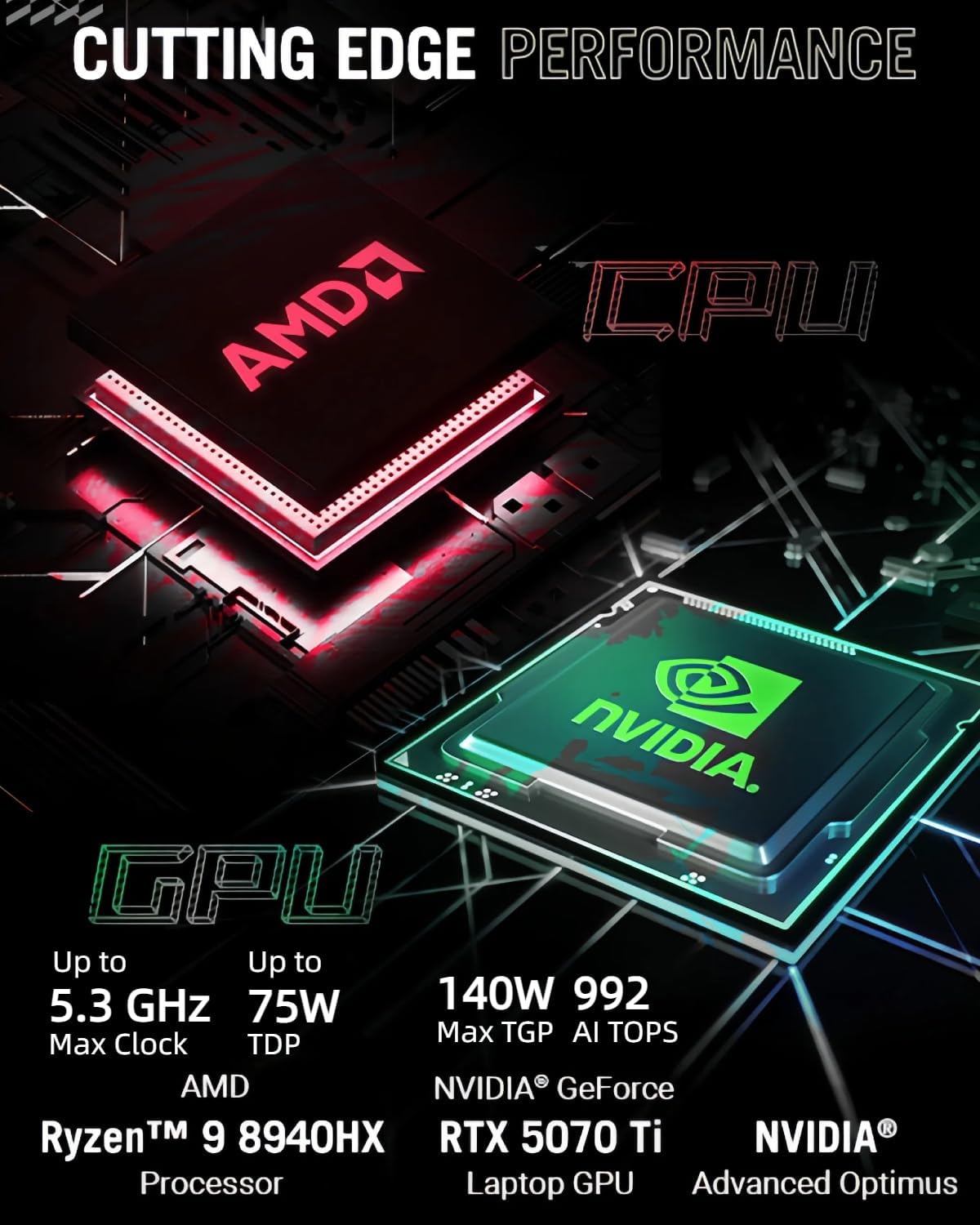 ASUS ROG Strix G16 Gaming Laptop - NVIDIA GeForce RTX 5070 Ti, AMD Ryzen 9 8940HX (up to 5.2 GHz), 16' 165Hz FHD+, Win11 Pro, Backlit KB, Wi-Fi 6E, w/Accessoires (32GB DDR5 RAM, 1TB SSD)