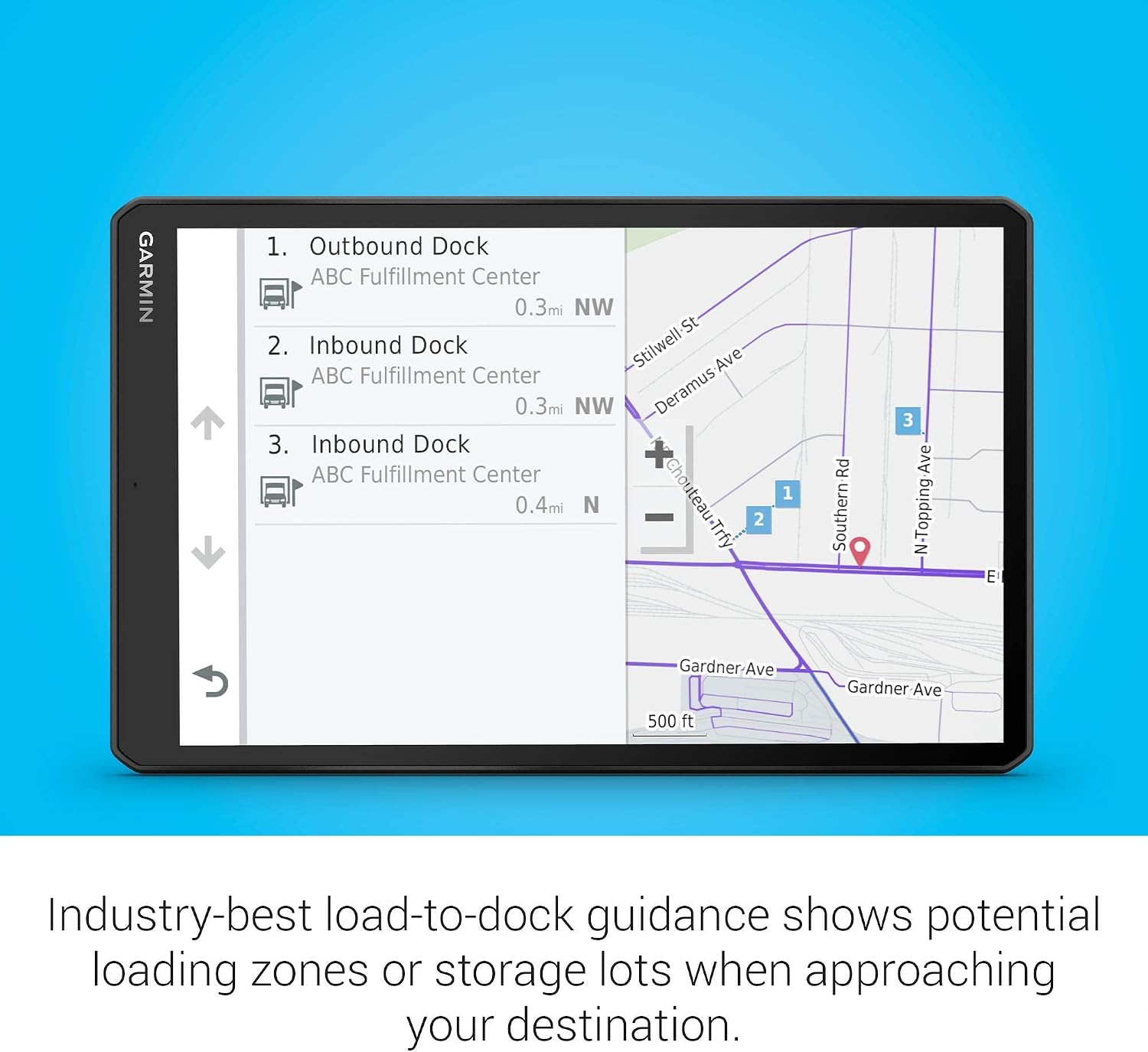 Garmin dēzl OTR1000, 10-inch GPS Truck Navigator, Easy-to-read Touchscreen Display, Custom Truck Routing and Load-to-dock Guidance (Renewed)