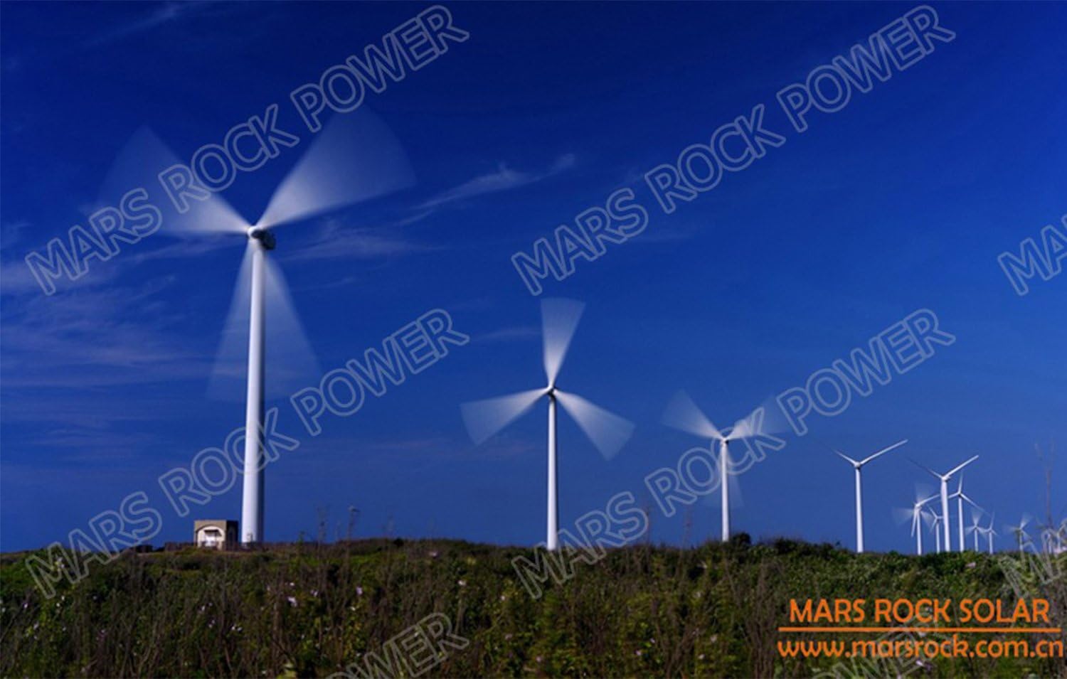 Marsrock Waterproof Wind Turbine 2.5m/s Start-up Wind Speed Three Phase Wind Turbine Generator with 800Watt/1000Watt 24V/48V 3 Blades Windmill (1000W 48V)