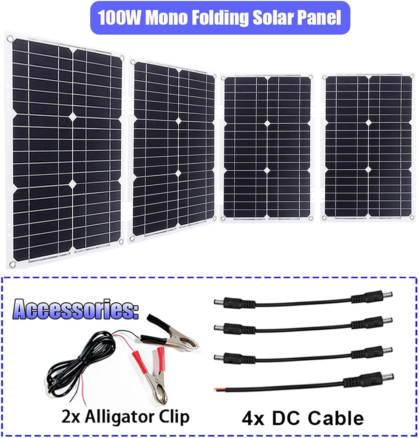 3000W Solar Power System with 100W Adjustable Panels, 50A Controller and 3000W Inverter, Fast Charging for Home and RV Off-Grid Use(Yellow,12V-110V)
