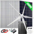 3000W 48V Wind Solar Hybrid Kit: 20pcs 100W Poly Solar Panel + 1000W Wind Turbine Generator + 40A MPPT Charge Controller + Cables + Z Mount Brackets
