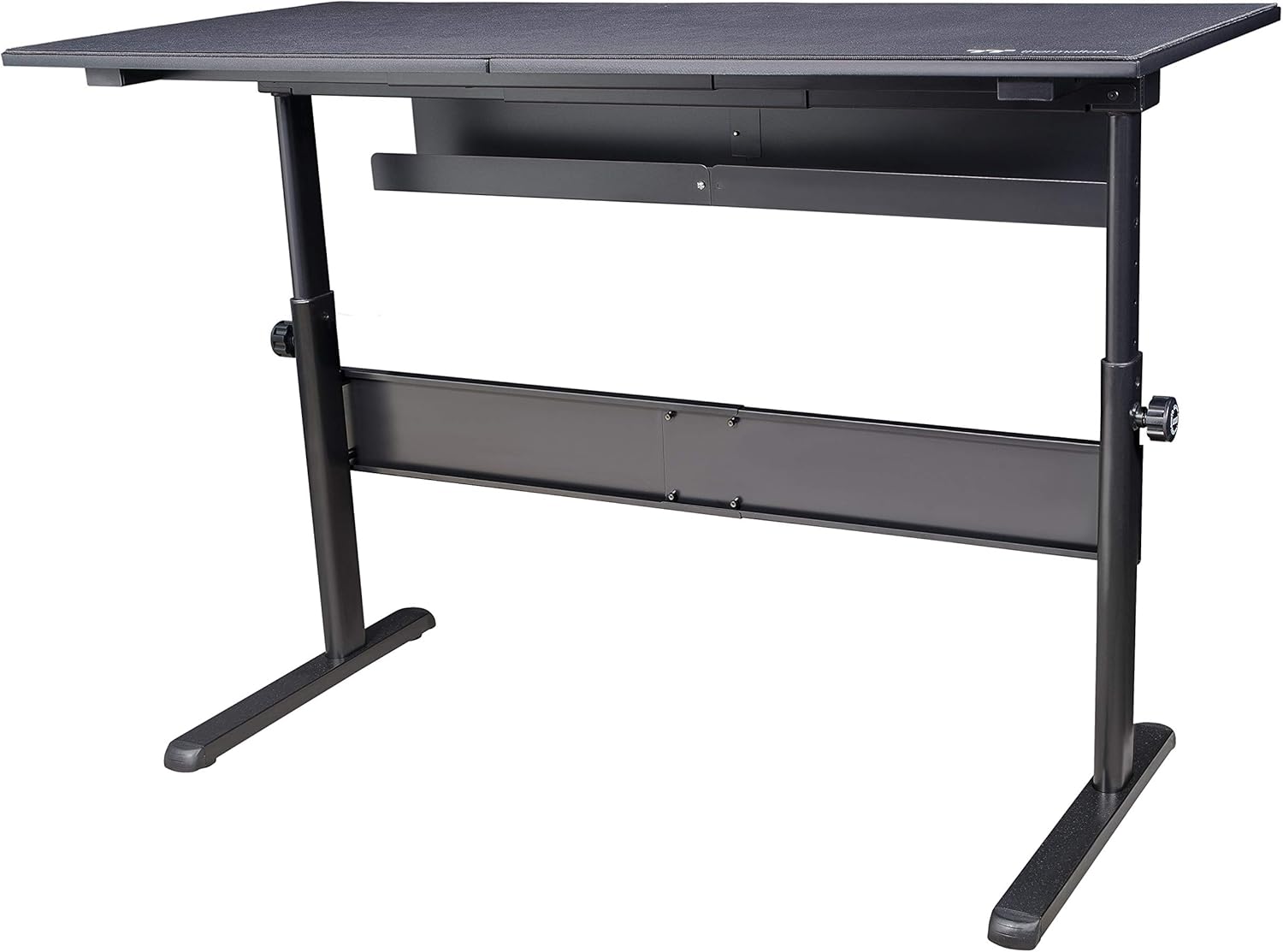 Thermaltake Tt Gaming Level 20 Gt Battlestation Computer Gaming Desk, Adjustable Heights, Scratch Resistant Surface, Full-Sized Desk Mat, GD-LBS-BRHANX-01 , Black