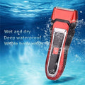 Electric Razor for Men, Electric Shaver with Precision Trimmer, Rechargeable, Wet & Dry Shaver, IPX7 Waterproof,Multifunctional Electric Razor,Red