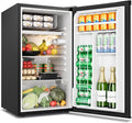 Feelfunn Mini Fridge with Freezer - 3.2 Cu.Ft Single Door Mini Refrigerator with Adjustable Thermostat, Energy Saving, Low Noise, Small Fridge for Bedroom, Office, Dorm, Apartment, Classroom - Silver