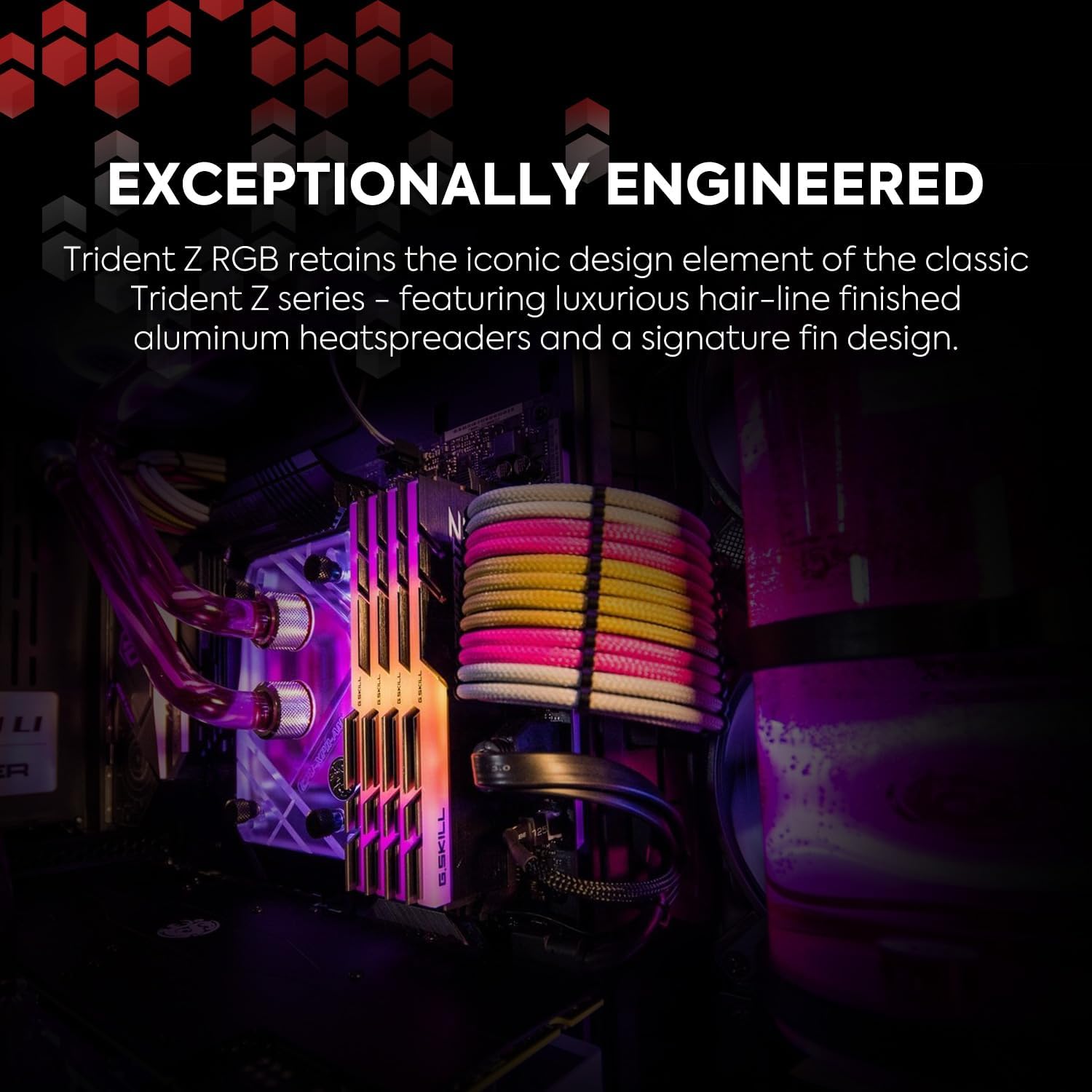 G.SKILL Trident Z RGB Series DDR4 RAM (XMP) 16GB (2x8GB) 3600MT/s CL18-22-22-42 1.35V Intel AMD Desktop Computer Memory U-DIMM (F4-3600C18D-16GTZR)