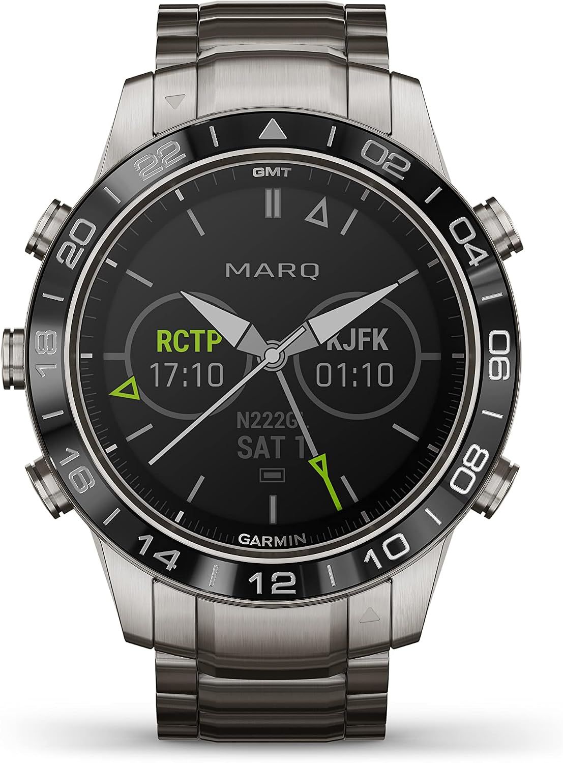Garmin MARQ Aviator, Men's Luxury Tool Watch Designed for Your Passion for Aviation, View Flight Paths, Weather Reports, Start Flight Logging and More (Renewed)