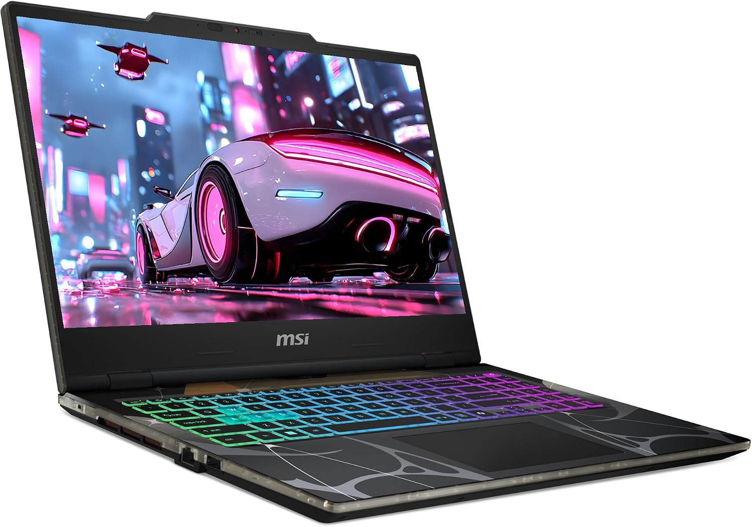 msi Cyborg 15 Gaming Laptop, Intel 7-240H, 16 GB DDR5 RAM, 2 TB PCIe SSD, 15.6' FHD (1920x1080) 144 Hz IPS Display, Nvidia G-Force RTX 5060, 4-Zone RGB Keyboard, W11 Home, Translucent Black
