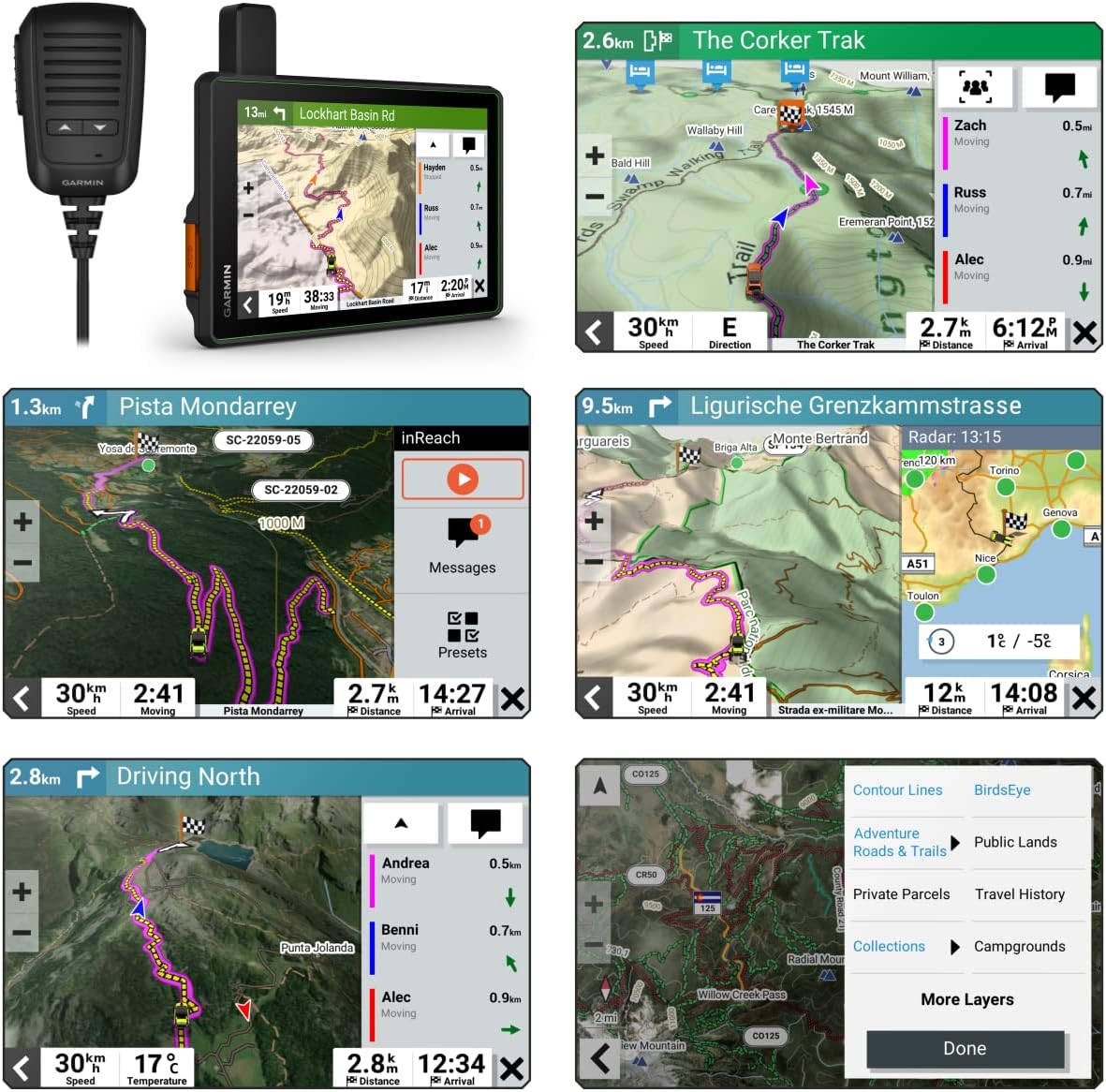 Garmin Tread SxS, GPS Navigator, Ulltrabright Display, Preloaded Topography,Group Ride Radio, inReach Technology with Wearable4U Power Pack Bundle
