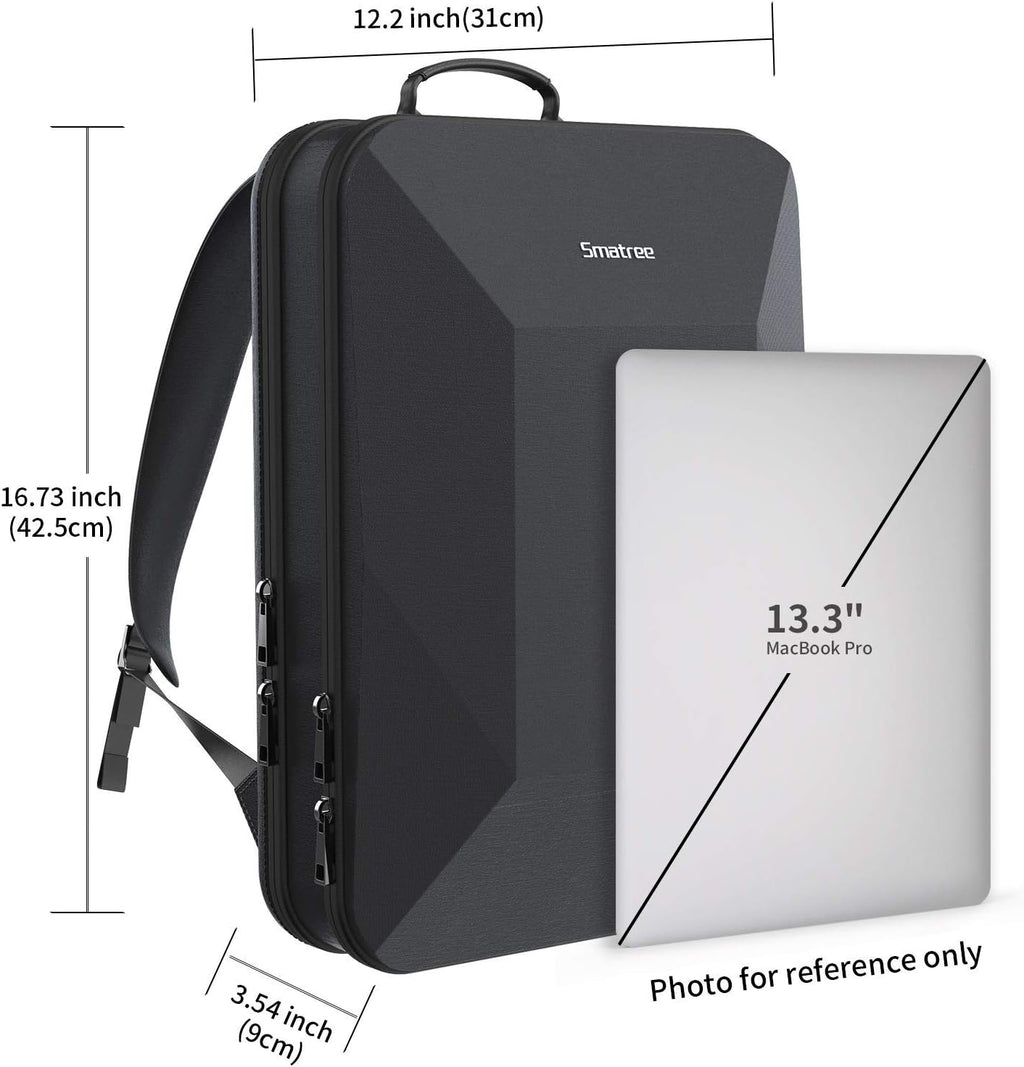 Smatree 15.6 -16 inch Waterproof Man Tech Backpack for MacBook Pro M4 2024 /M3 2023/M2 A2991 A2780 A2485,ROG Zephyrus G15/Zephyrus Duo 15 SE, IdeaPad Gaming 3,ASUS TUF F15/A15 Hard Travel Carrying Bag