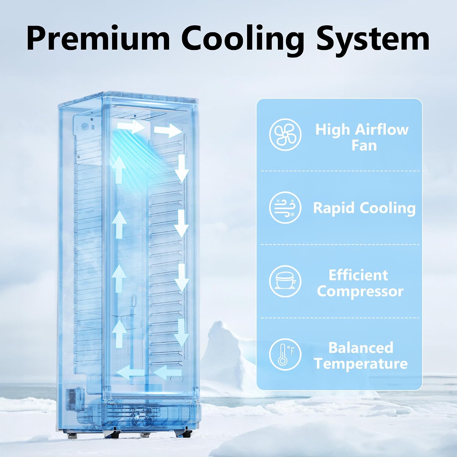 7 Cu.Ft Commercial Refrigerators, Display Fridge with Locking, Key & LED, Outdoor Beverage Refrigerator with Double-Tempered Glass Door, Beverage Cooler for Bar, Office, Restaurant
