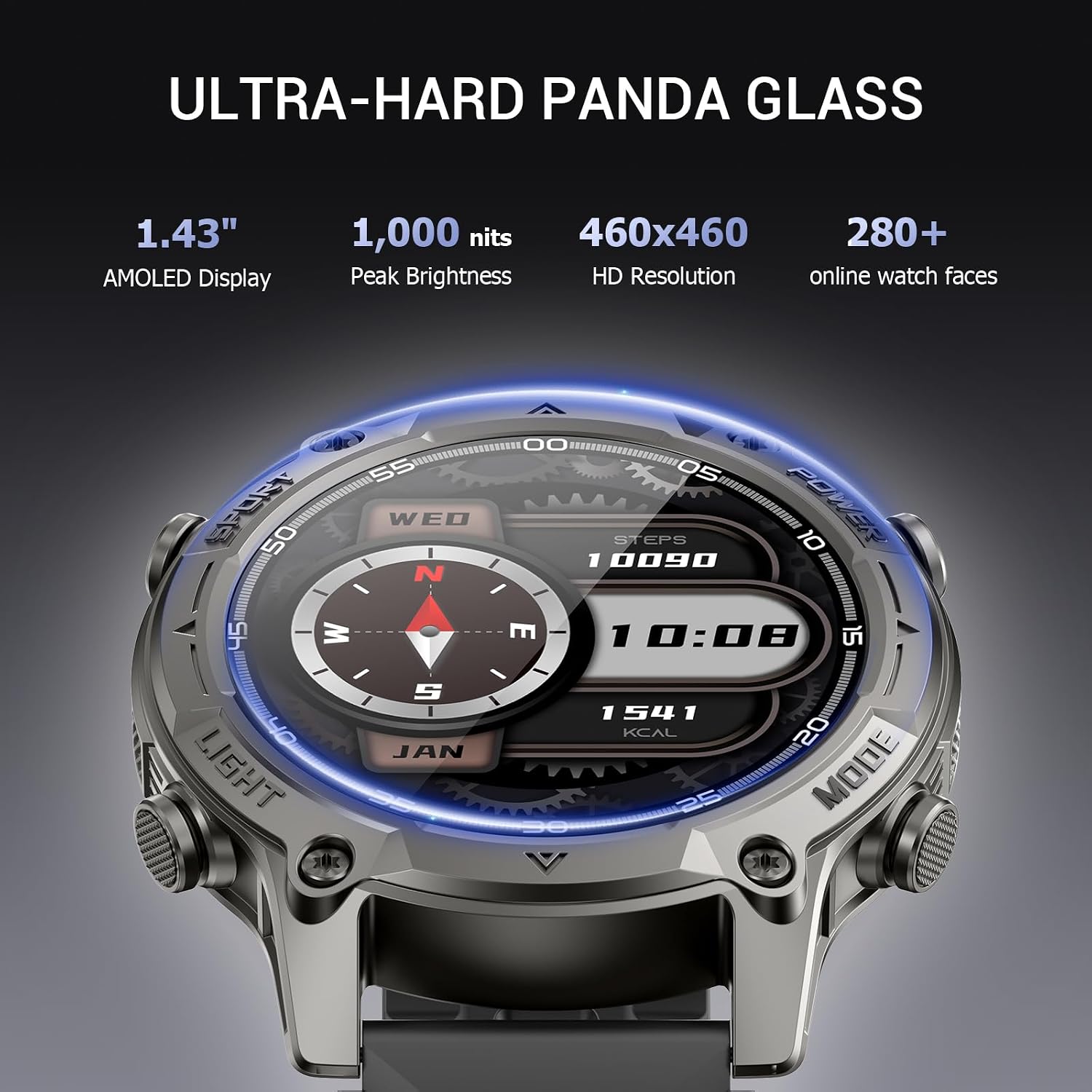 2026 AI Smart Watch with Standalone GPS & Offline Maps, 5ATM Waterproof, 1.43' AMOLED, 21-Day Battery, 178 Sports Modes, Compass, Heart Rate/SpO2/Stress/Sleep Monitor, for Android iOS Men Women