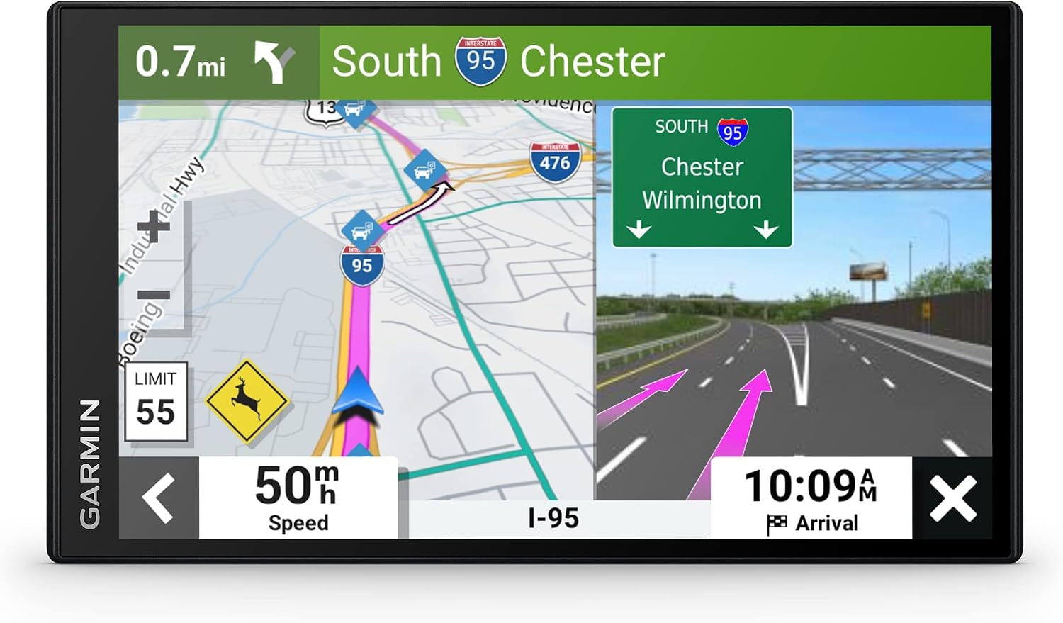 Garmin DriveSmart 66, 6-inch Car GPS Navigator with Bright, Crisp High-Resolution Maps and Garmin Voice Assist (Renewed)