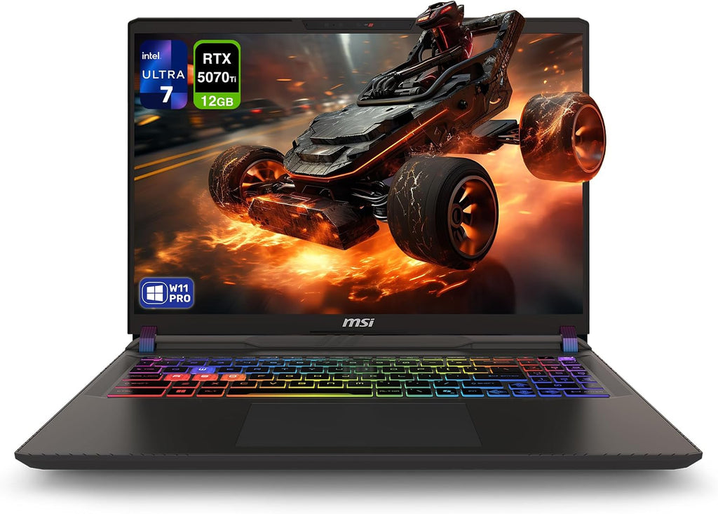 msi Vector 16 HX AI Gaming Laptop, Intel Ultra 7-255HX, 64 GB DDR5 RAM, 4 TB PCIe SSD, 16' FHD+ (1920x1200) 144Hz Display, Nvidia G-Force RTX 5070Ti, 24 Zone RGB Keyboard, W11 Pro, Cosmo Gray