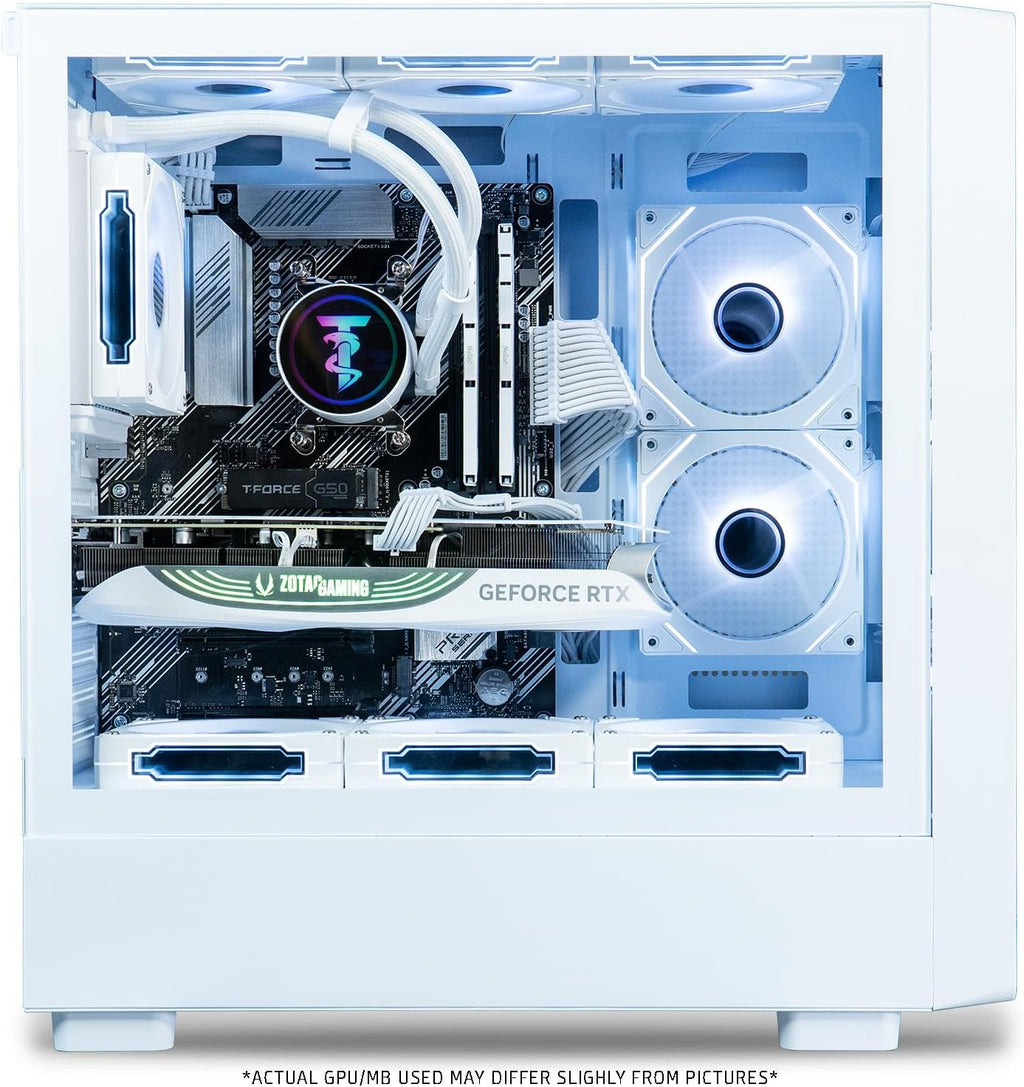 ViprTech Overlord 3.0 Wood Gaming PC - AMD Ryzen 9 7900X (5.6Ghz Liquid Cooled), RTX 5070 Ti 16GB, 32GB DDR5 RAM, 2TB NVMe SSD, 1000W Gold, Keyboard Mouse, VR-Ready, WiFi BT, Computer Desktop, White