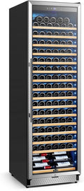 Tylza Wine Fridge 24 Inch, 189 Bottles Large Wine Cooler Refrigerator, Built-in or Freestanding Tall Wine Cooler with Upgraded Compressor, Low Noise, Fast Cooling and Intelligent Temperature Memory