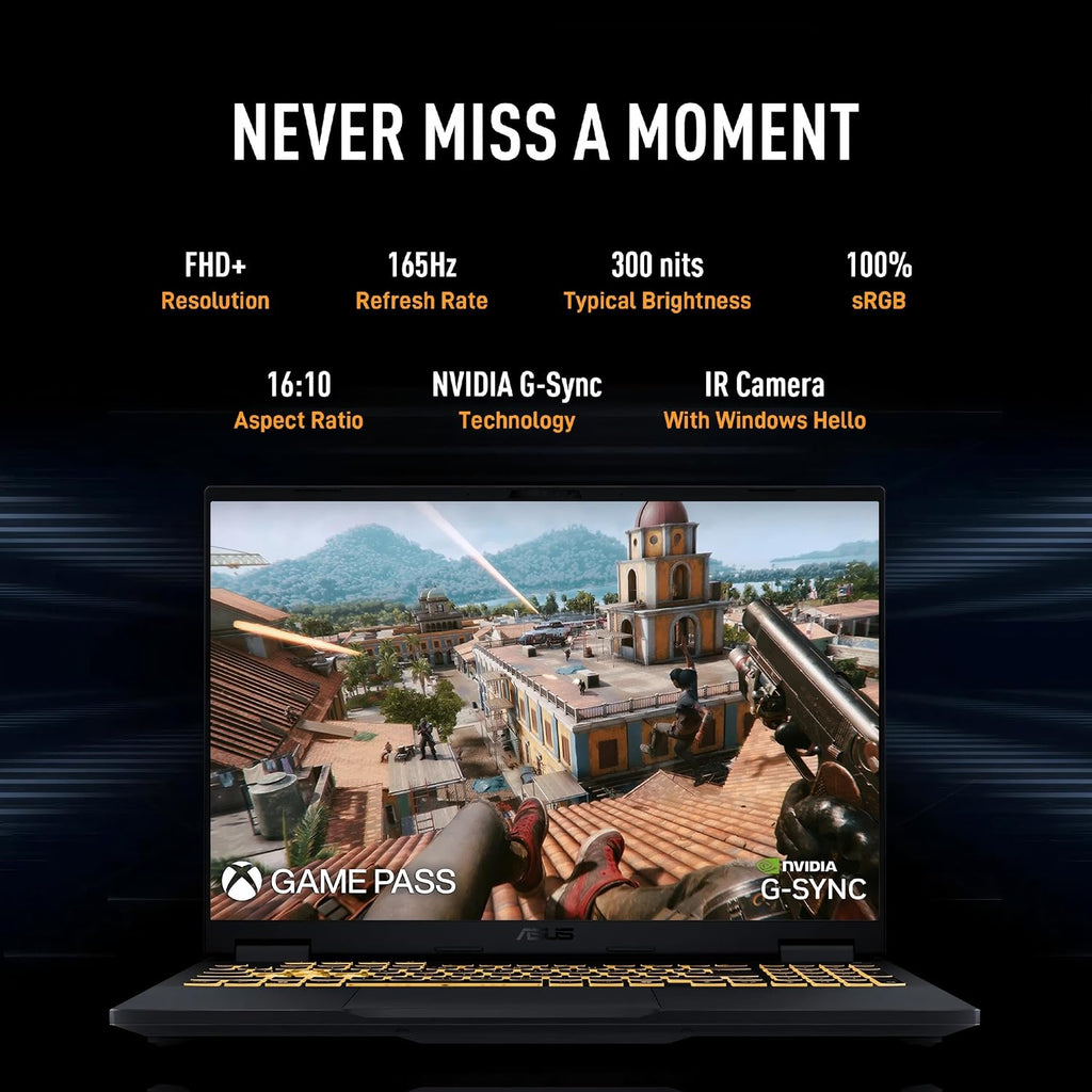 ASUS TUF F16 (2025) Gaming Laptop, 16' FHD+ 165Hz IPS Display, 14th Gen Intel i7-14650HX CPU, RTX 5060 GPU, 32 GB DDR5 RAM, 2 TB SSD, Thunderbolt 4, Wi-Fi 6E, RGB Backlit Keyboard, Windows 11 Pro