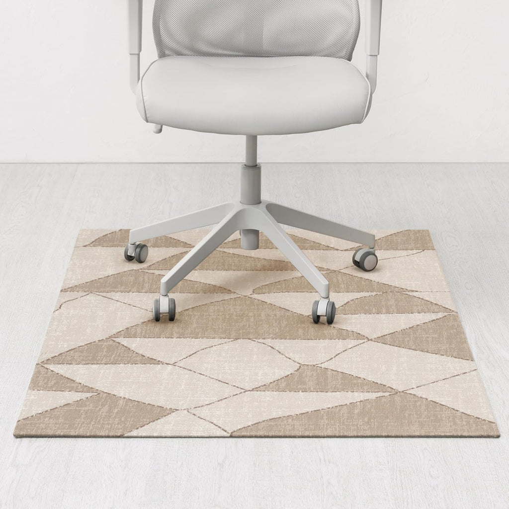 Anji Mountain Rug'd Office Chair Mat for Carpet & Hardwood Floor - Jacquard Woven, Anti-Slip Backing, Low Pile, Floor Protector Desk Chair Mat, Office Rugs for Rolling Chairs (Peaks - 40' x 54')
