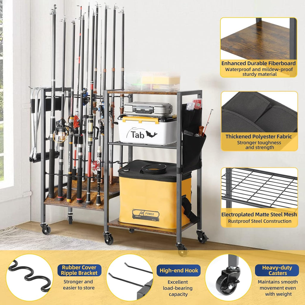 Olakee Vacuum Stand for Dyson and Fishing Rod Holder