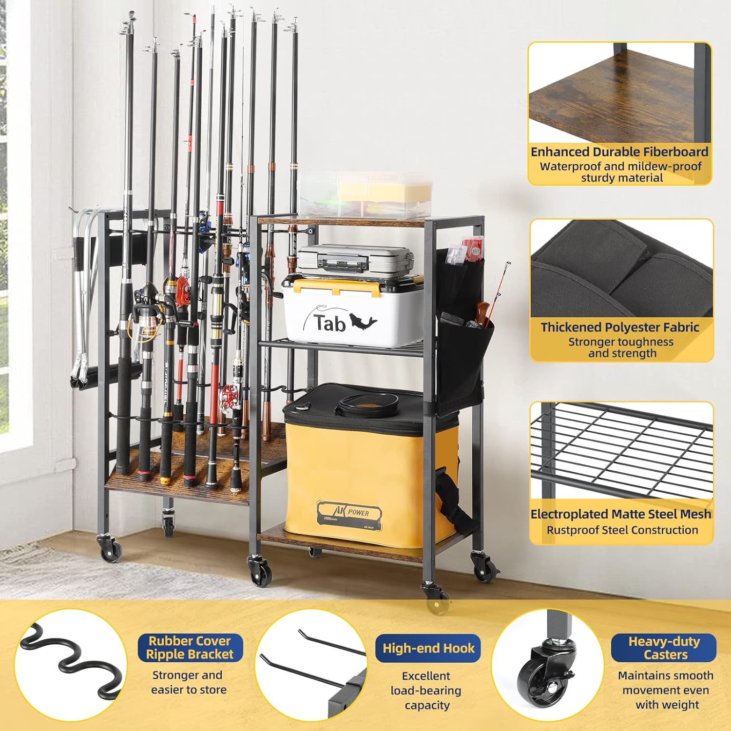 Olakee Vacuum Stand for Dyson and Fishing Rod Holder