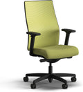 HON Ignition 2.0 Mid‑Back Ergonomic Office Chair, Mesh Task Seating with Lumbar Support, Advanced Synchro‑Tilt, Height and Width Adjustable Arms, Black Frame, Pear