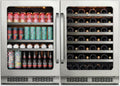 Whynter 48 inch Wine Fridge Cooler 54 Bottles 140 Cans Wine Refrigerator Under Counter with Glass Door 3 LED Built-in or Freestanding Fridge Adjustable Shelves for Home Bar Kitchen 11.3 cu.ft