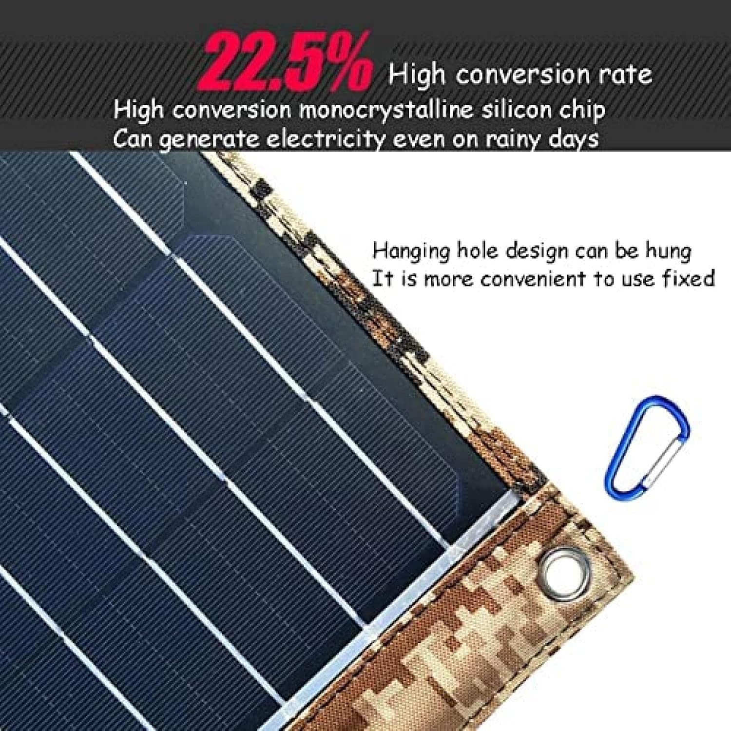 Solar Panel Kit,Solar Panel Portable Solar Panels for Homes Foldable Solar Generator Monocrystalline Solar Panels for Homes Charger Kit