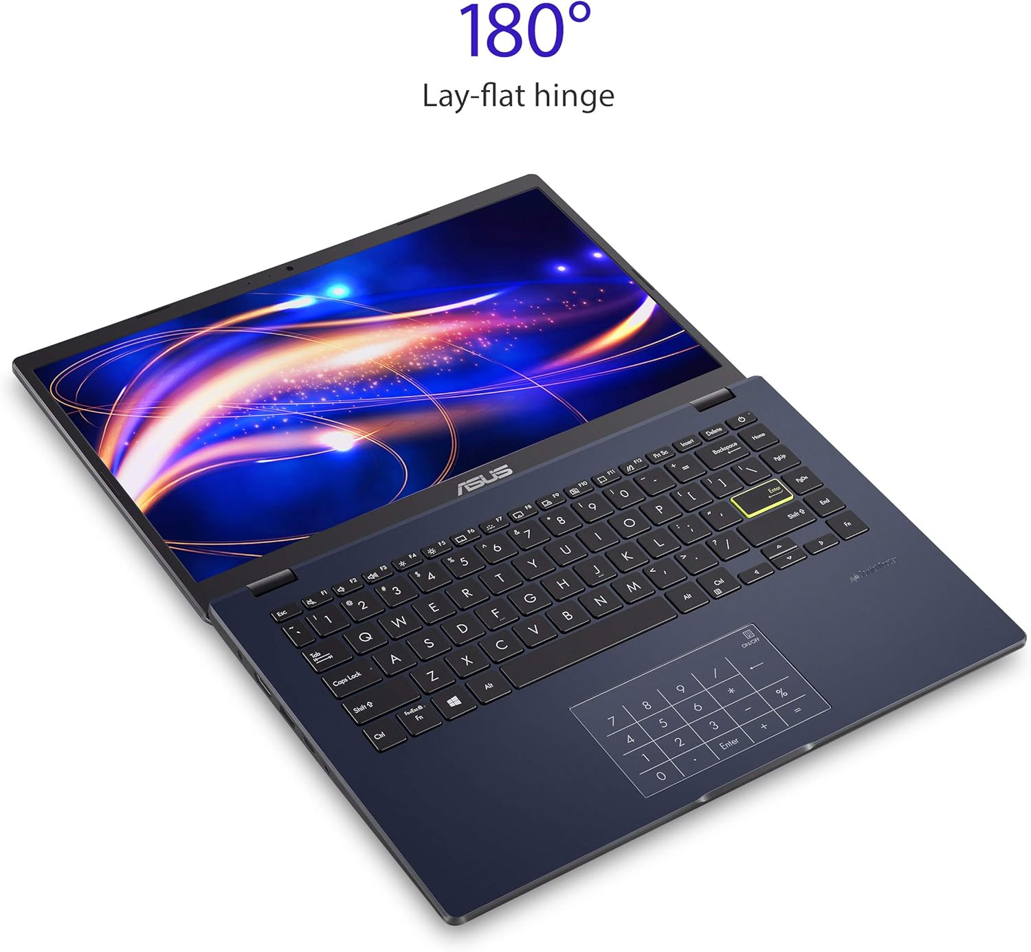 ASUS L410 MA-DB04 Ultra Thin Laptop, 14' FHD Display, Intel Celeron N4020 Processor, 4GB RAM, 128GB Storage, NumberPad, Windows 10 Home in S Mode, Star Black