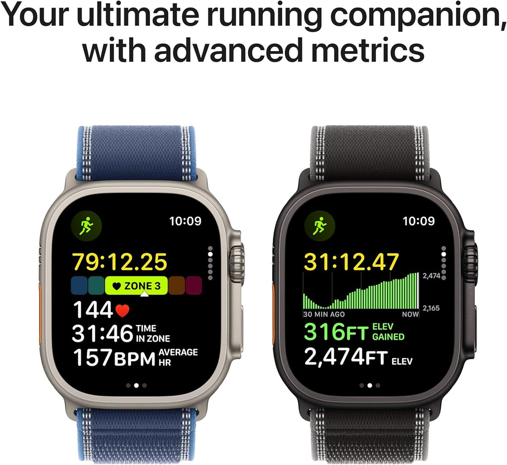 Apple Watch Ultra 3 [GPS + Cellular 49mm] Running & Multisport Smartwatch w/ Rugged Titanium Case w/ Natural Titanium Milanese Loop - S w/ AppleCare+ (2 years)
