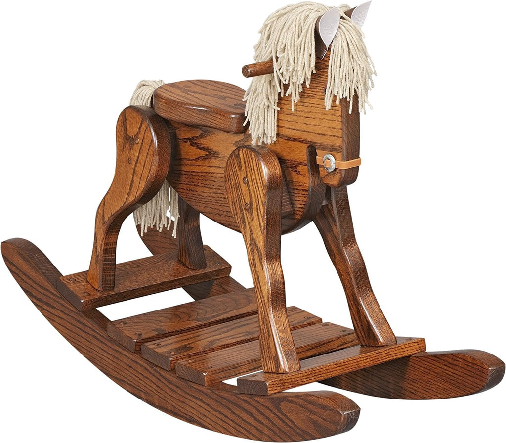 LifeSong Milestones Amish-Made Wooden Rocking Horse for Toddlers and Kids Perfect Housewarming Gift and Decorative Piece - Durable and Safe Rocking Horse for Toddlers