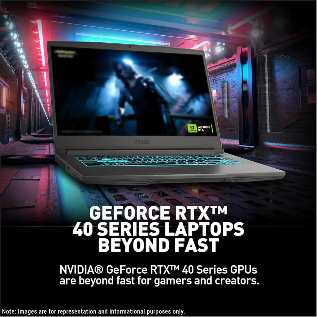 msi Thin A15 Thin Gaming Laptop, AMD Ryzen 7-7735HS, 64 GB DDR5 RAM, 1 TB PCIe SSD, 15.6' Full HD (1920x1080) Display, Nvidia G-Force RTX 4050, Backlit Keyboard, W11 Pro, Cosmos Gray