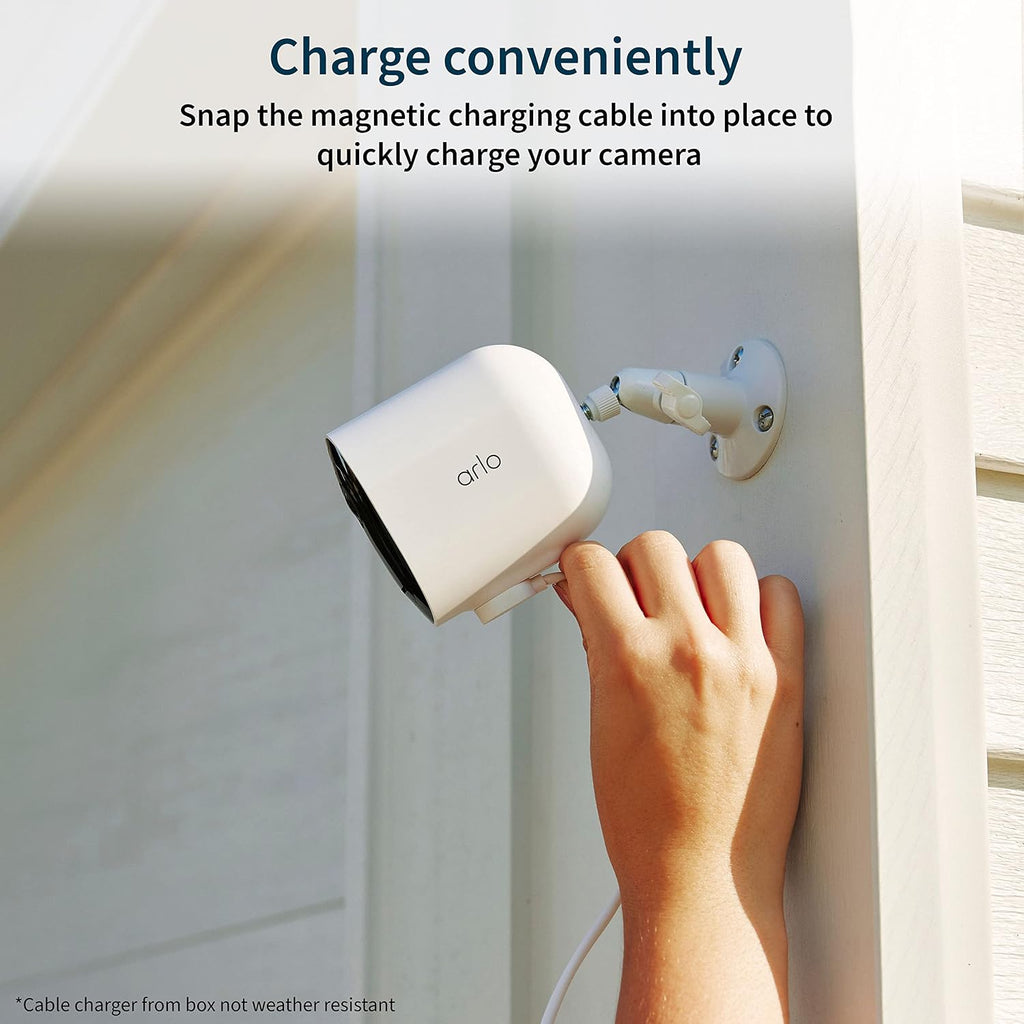 Arlo Pro 5S Spotlight Security Camera 2K HDR 5 Camera Bundle | Outdoor | Wireless with Spotlight | Dual-Band Wi-Fi | 12X Zoom, 2-Way Audio, Color Night Vision, Live Stream | White
