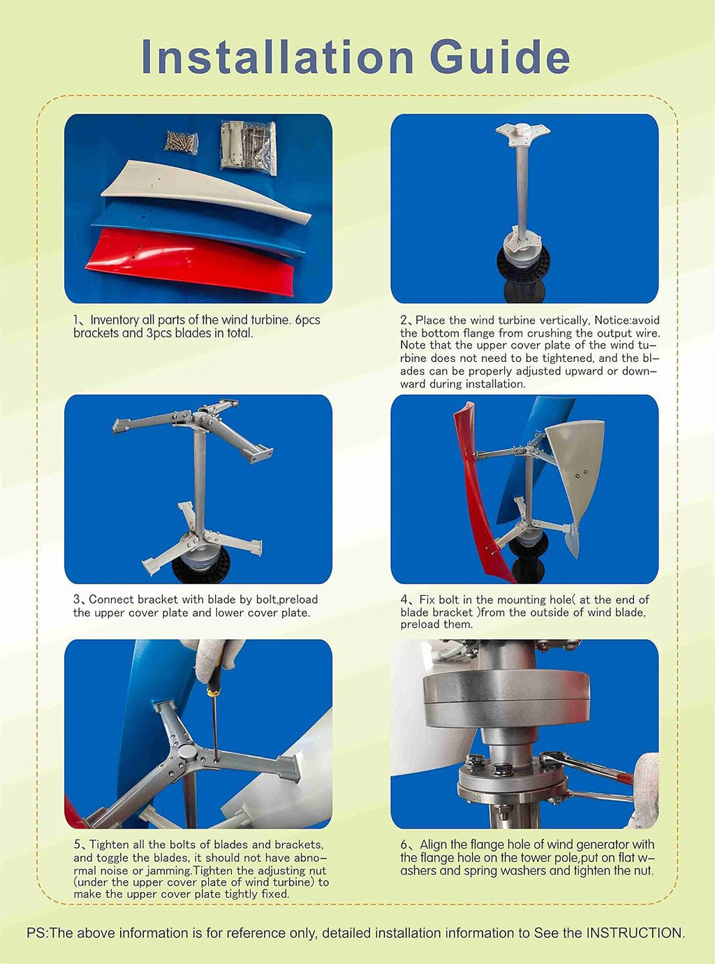 3000W Portable Wind Turbine Generator,12V 24V 48V 220V Windmill Energy Power Generator Kit with Controller for Home,Business,Street Lighting