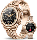 2026 Luxury Smart Watch for Men, Rotating Dial (Axe-Cut Bezel) Smartwatch, 1.32' AMOLED Display, Heart Rate, Blood Pressure, SpO2, Sleep Monitor, Stainless Steel Build, Compatible Android and iOS