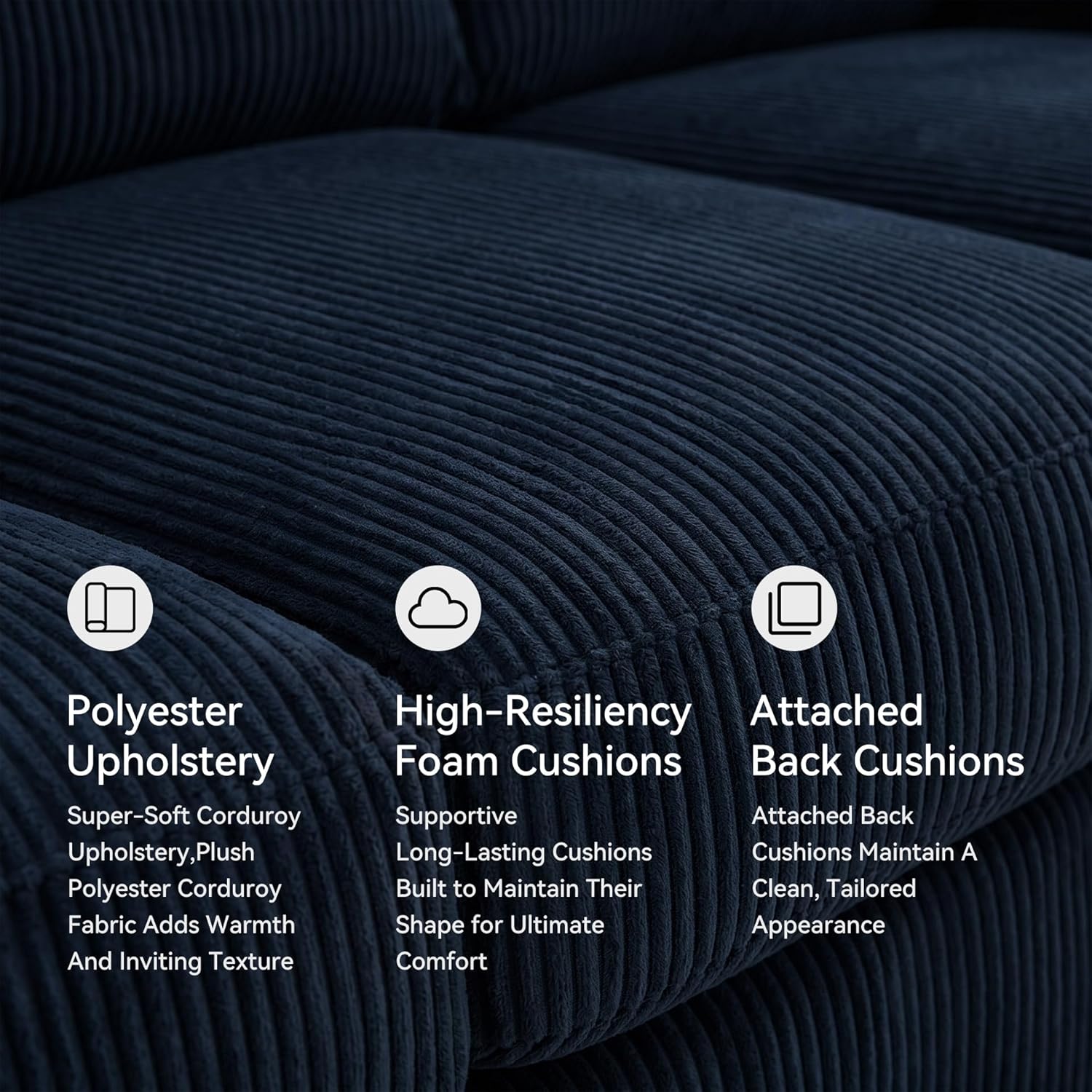 Signature Design by Ashley SimpleJoy Contemporary Sofa for Living Room, Blue
