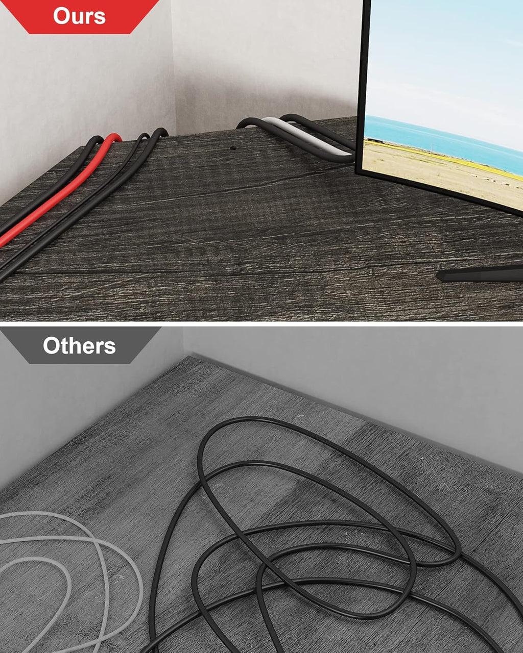 Teraves Modern L Shaped Desk with Shelves,64.84' Gaming Computer Desk for Home Office,Corner Desk with Desktop (Black Oak+Black Frame, Large+4 Tier Shelves)