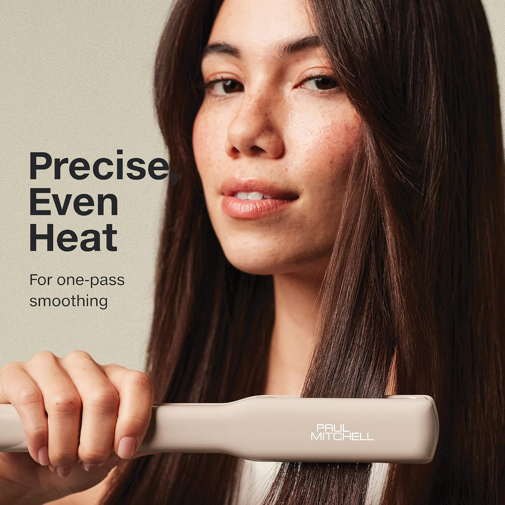 Paul Mitchell Smooth+ Ceramic Flat Iron, Adjustable Heat Settings, for Smoothing + Straightening