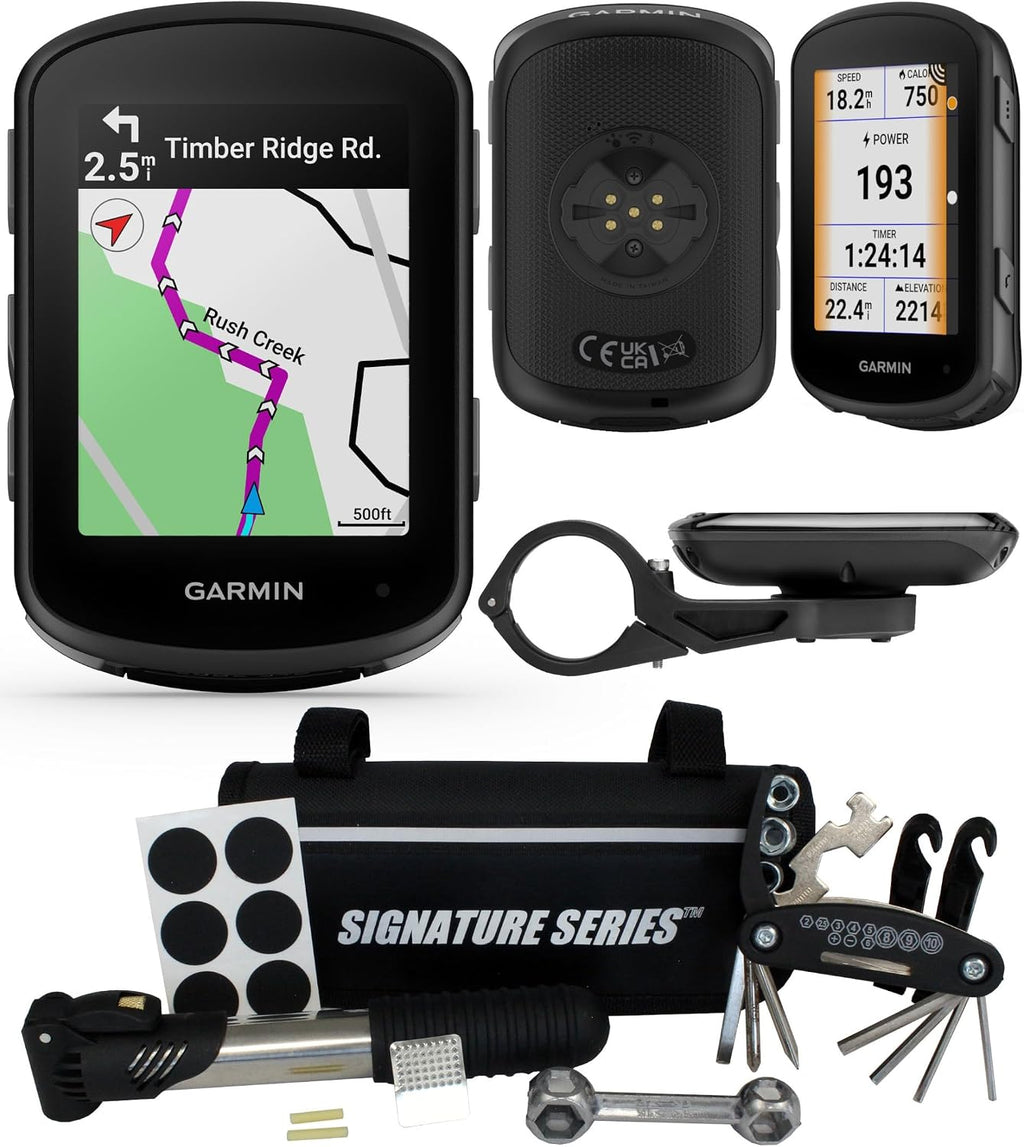 Garmin Edge 540 Compact GPS Cycling Handheld Computer with Naviation and Signature Series Bike Kit