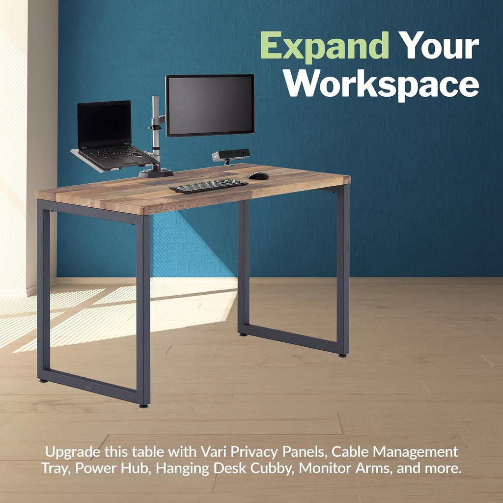 Vari Table 48x24 - Modern Computer Desk with Durable Laminate Finish and Slim Legs - Ideal for Gaming, Home, or Office - Stand-Alone Workstation or Corner Side Table - Reclaimed Wood