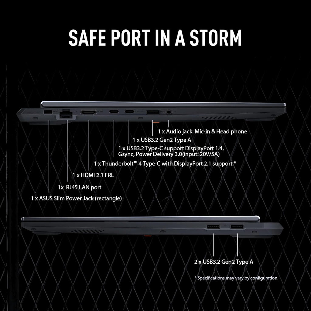 ASUS TUF F16 (2025) Gaming Laptop, 16' FHD+ 165Hz IPS Display, 14th Gen Intel i7-14650HX CPU, RTX 5060 GPU, 32 GB DDR5 RAM, 2 TB SSD, Thunderbolt 4, Wi-Fi 6E, RGB Backlit Keyboard, Windows 11 Pro