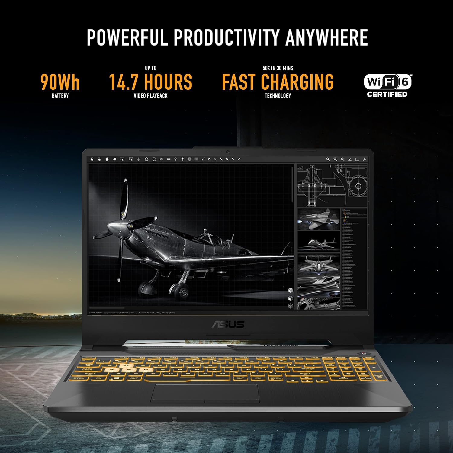 ASUS TUF Gaming F15 15.6-inch 144Hz Gaming Laptop, Intel Core i5-10300H, GeForce GTX 1650, 8GB DDR4 RAM, 512GB PCIe SSD, Wi-Fi 6, Windows 11 Home, FX506LH-AS51 (Renewed)