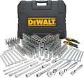 DEWALT Mechanics Tools Kit and Socket Set, 204-Piece Dewalt Tool Set, 1/4' & 3/8' & 1/2' Drive, Metric/SAE Deep and Shallow Sockets, 3/8' Hex Bits, Torx Bits, Spark Plugs, Wrenches (DWMT72165)