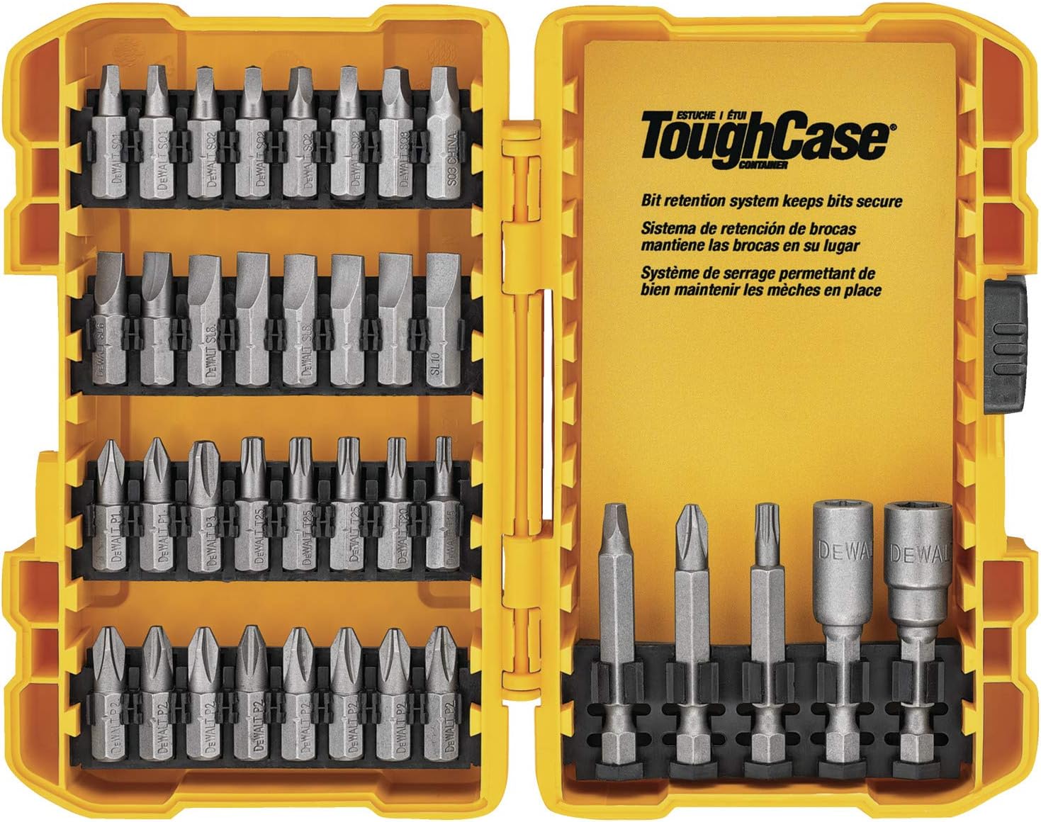 DEWALT 20V MAX* Cordless Drill/Driver Kit with Screwdriver/Drill Bit Set, 100-Piece (DCD771C2 & DWA2FTS100)