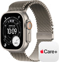 Apple Watch Ultra 3 [GPS + Cellular 49mm] Running & Multisport Smartwatch w/ Rugged Titanium Case w/ Natural Titanium Milanese Loop - M w/ AppleCare+ (2 years)