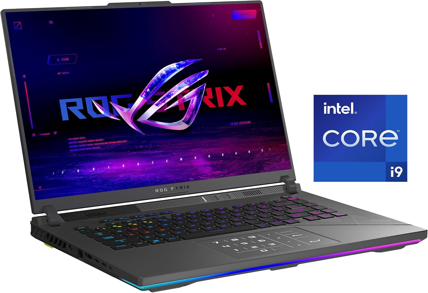 ASUS ROG Strix G16 (2024) Gaming Laptop, 16' 16:10 QHD 240Hz, GeForce RTX 4070, Intel® Core™ i9-14900HX, 32GB DDR5, 1TB PCIe SSD, Wi-Fi 6E, Windows 11 Pro, G614JIR-XS96