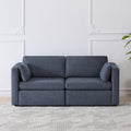 CHITA Small Modular Sectional Fabric Sofa Set, Extra Comfty Loveseat Cloud Couch, FSC Certified Modular Sectional Couch for Living Room, 78 inch Width,2 Seat Modular Sofa, Blue
