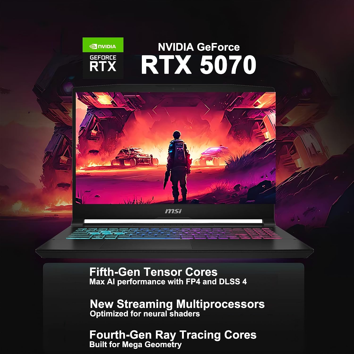 msi Katana 15 HX Gaming Laptop 15.6' QHD IPS 165Hz (100% DCI-P3) Intel 16-core i7-14650HX (>i9-12900H) 32GB DDR5 1TB SSD GeForce RTX 5070 DLSS4 (Up to 798 AI Tops) RGB Backlit Type-C Win11Pro ICP Hub