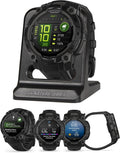 Garmin Instinct 3 Rugged 45mm Outdoor GPS Smartwatch, Black | Built to MIL-STD-810, Health Monitoring, Multi-GNSS with Signature Series Mission-Ready Power Dock