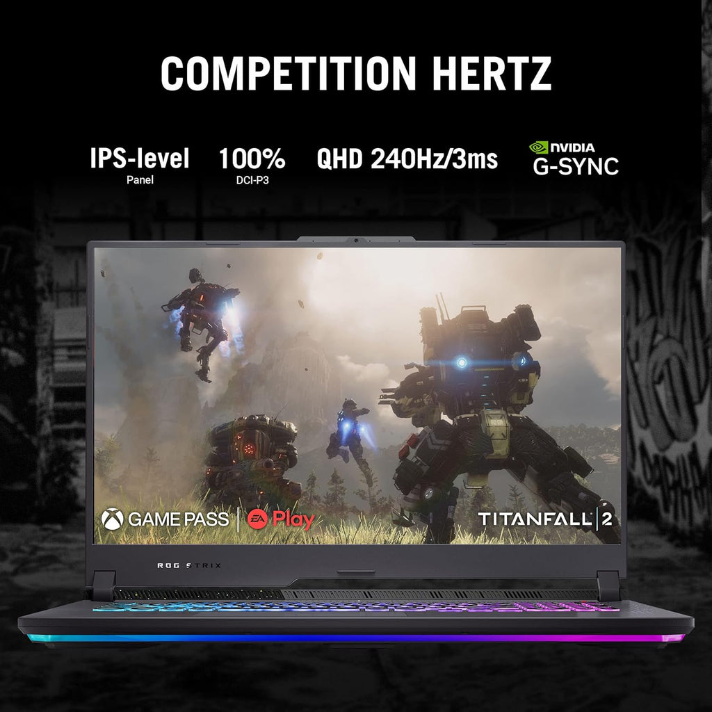 ASUS ROG Strix G17 (2023) Gaming Laptop, 17.3â€ QHD 240Hz, GeForce RTX 4060, AMD Ryzen 9 7945HX, 16GB DDR5, 1TB PCIe SSD, Wi-Fi 6E, Windows 11, G713PV-DS94, Eclipse Gray